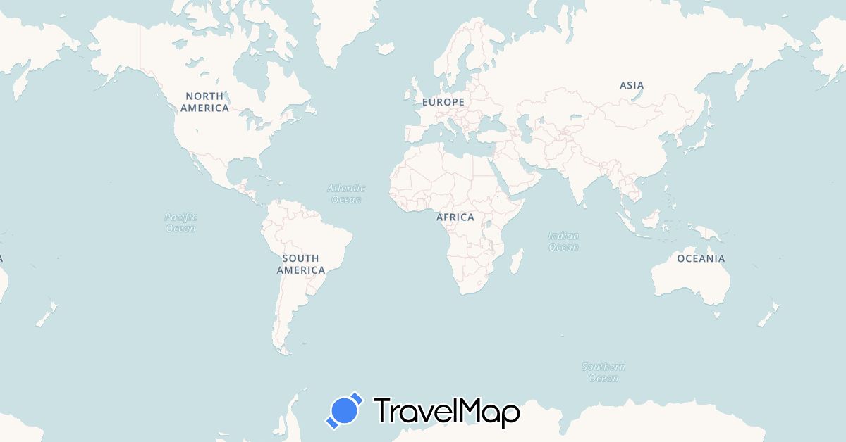 TravelMap itinerary: driving in Bolivia, China, Peru, United States (Asia, North America, South America)